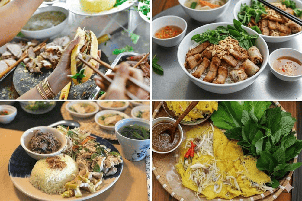 Vietnamese baguette sandwiches, crispy Vietnamese pancakes, Hoi An vermicelli,or chicken rice are delicious dishes you should try